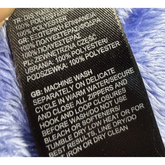 The North Face Sz S Osito Periwinkle Plush Full Zip Fleece Jacket Comfort Cozy - Picture 9 of 10